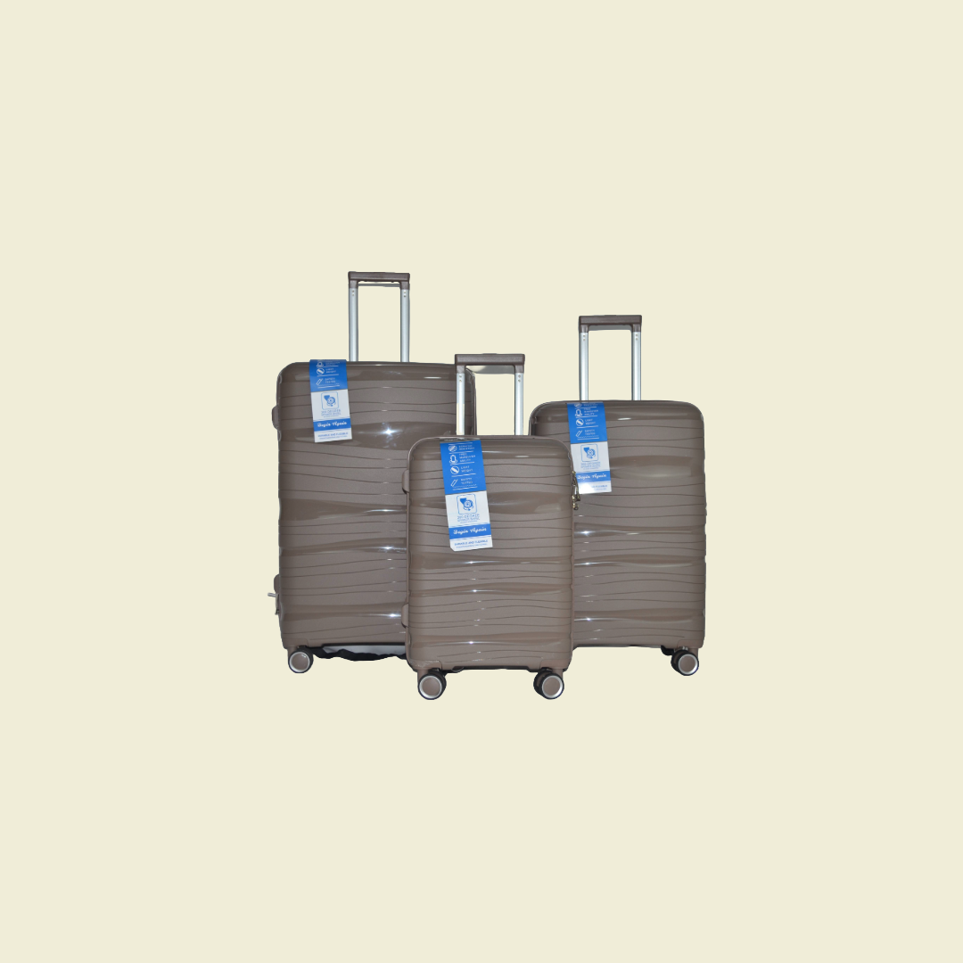 PPP 2801 Luggage Set - Three Piece Set with 360-Degree Rotating Wheels and Code Loc